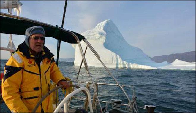 Jimmy Cornell dodging icebergs in Disko Bay, Greenland © Cornell Sailing Events